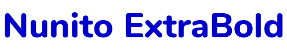 Nunito ExtraBold 字体